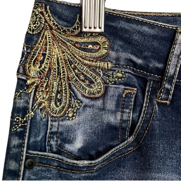 Rare Desigual Exotic Denim Jeans Women's Size 28 - Picture 7 of 12